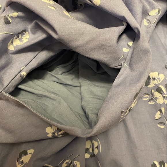 Pale Blue Floral Puff Sleeve Maxi Dress - Picture 4 of 5